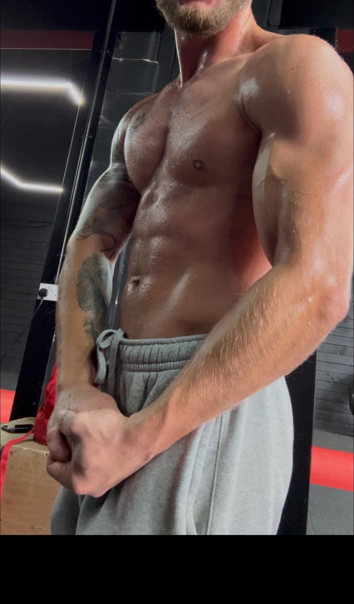 Declan Jones training in the gym